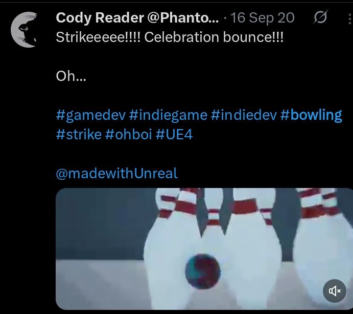 2020 image from a bowling prototype I was making. 