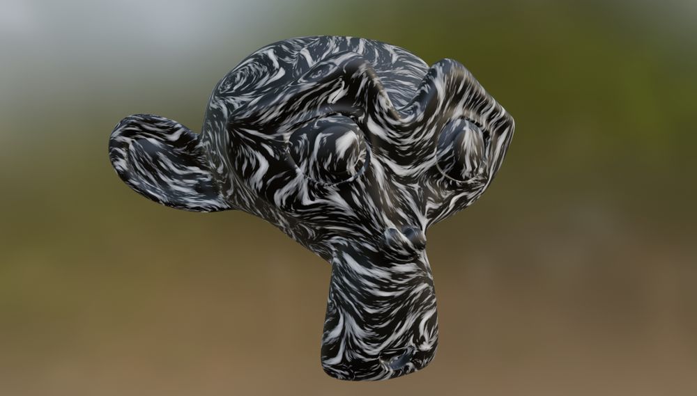Anisotropic perlin noise on Suzanne