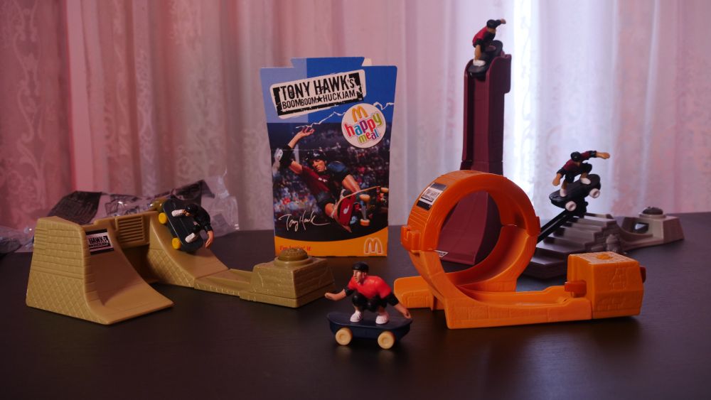 Collection of Tony Hawk Boom Boom Huckjam McDonalds Toys (2006)