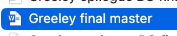 File name reads "Greeley final master."
