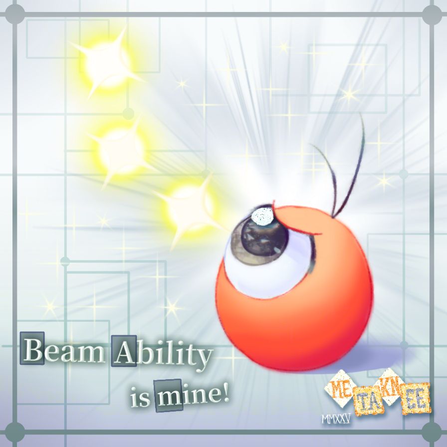 The Doo that Waddles fires a sparkly beam with it's eye and proclaims that the almighty Beam ability is indeed HIS AND NO ONE ELSE'S. (ignore that flying hat enemy from KRtDL)