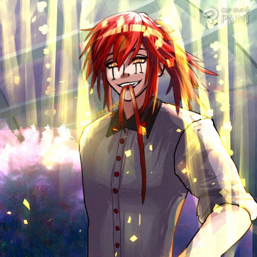 Red haired Poker Ace Looking down at you
