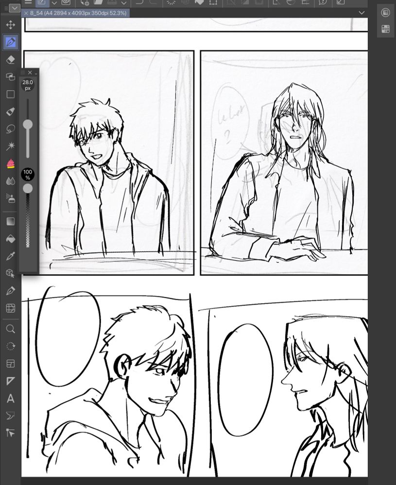 Comic sketch work in progress