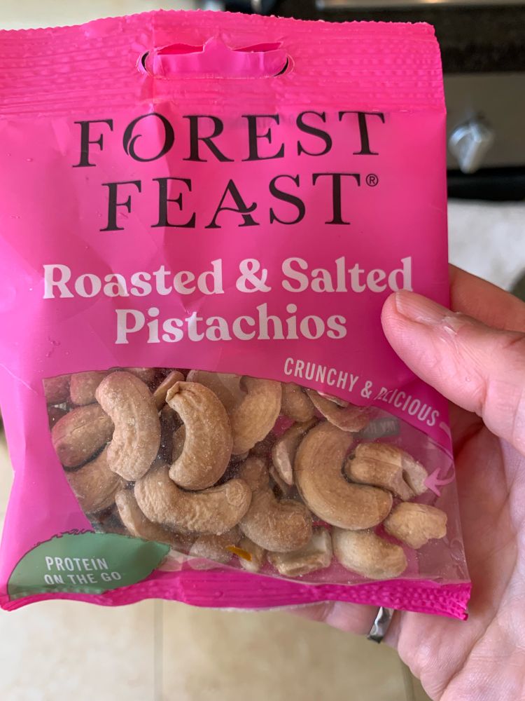 A bag of crescent shaped… pistachios.