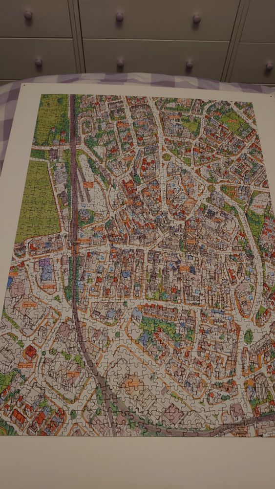 Jigsaw map of Wakefield.