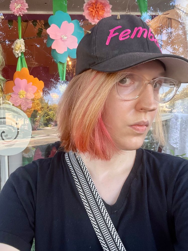 selfie showing off the haircut. It's a chin-length bob