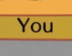 Text from the upcoming Rhythm Heaven game, reading "Y ou"