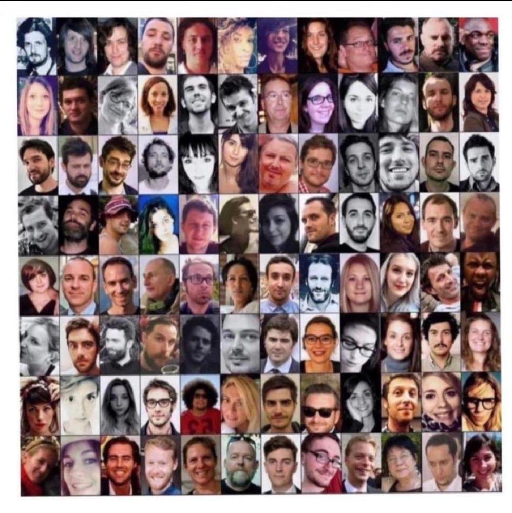 Photographies des victimes du 13 novembre 2015