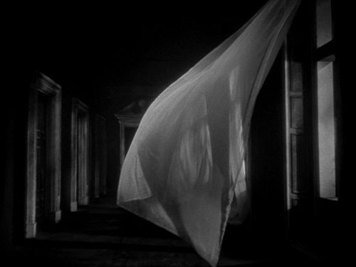 Curtains in a hallway billowing