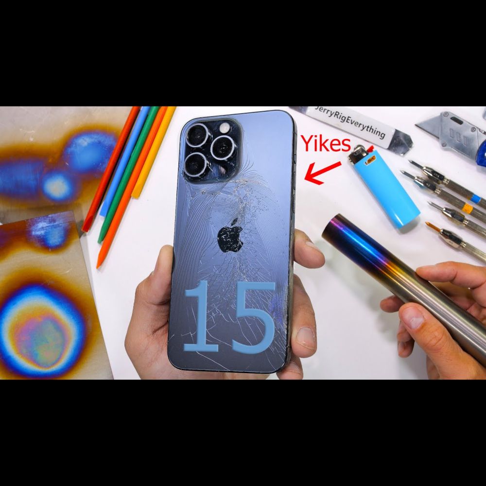 Be gentle with Apples new Titanium iPhone 15 Pro Max  Yikes