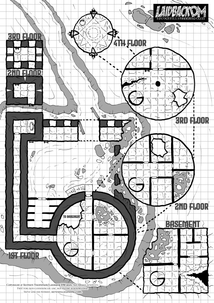 Free Map: Ruined Keep & Tower!