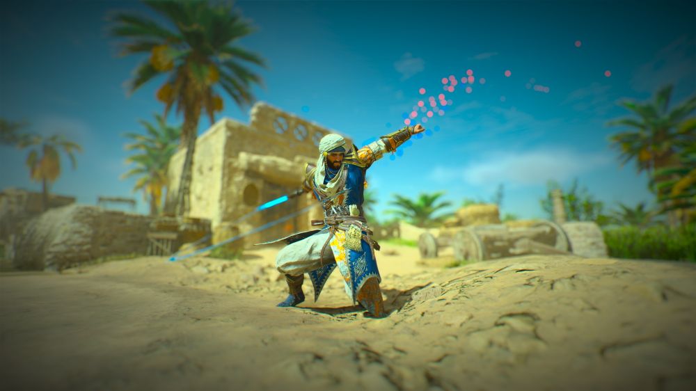 Basim with Sands of Time weapons