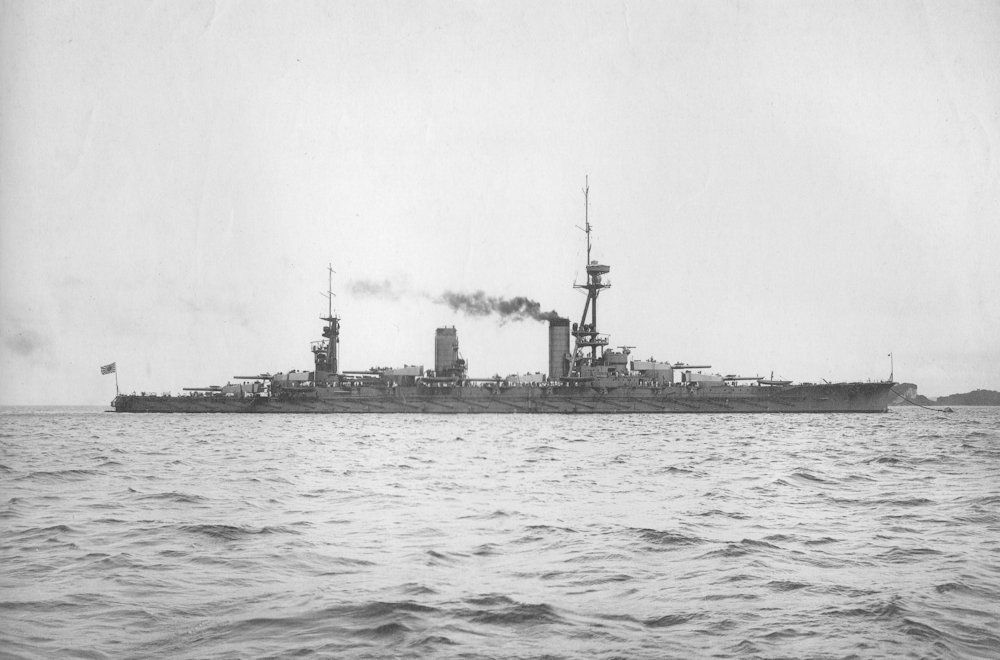 Yamashiro was a Fusō-class dreadnought battleships built for the Imperial Japanese Navy. Launched on 3 November 1915, she was completed on 31 March 1917.

Due to her age, Yamashiro played supporting roles in the early part of World War Two. At the Battle of Leyte Gulf, Yamashiro was part of Vice-Admiral Shōji Nishimura’s Southern Force. On the morning of 24 October 1944, she was attacked by carrier aircraft and ship listed by almost 15 degrees after a bomb’s near miss damaged the hull and flooded the starboard bilge, until counter-flooding in the port bilge righted the ship.

Early the next morning, Yamashiro, accompanied by Fuso was attacked by a force of US destroyers. Fuso was hit and fell out of formation, sinking between 03:38 and 03:50. Yamashiro was also hit by one or two torpedoes but after counter flooding to counter a list was able to continue.

During the subsequent night action of the Battle of Surigao Strait, Yamashiro was intercepted by a force of ten cruisers and six battleships. The action started at 03:52 and concluded at 04:19 when she sank. An estimated 1,626 officers and crew were killed in her sinking.