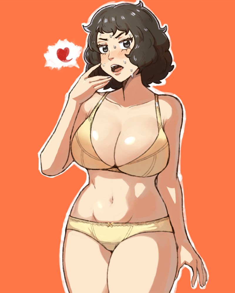 Sadayo Kawakami from Persona 5, but in her underwear.