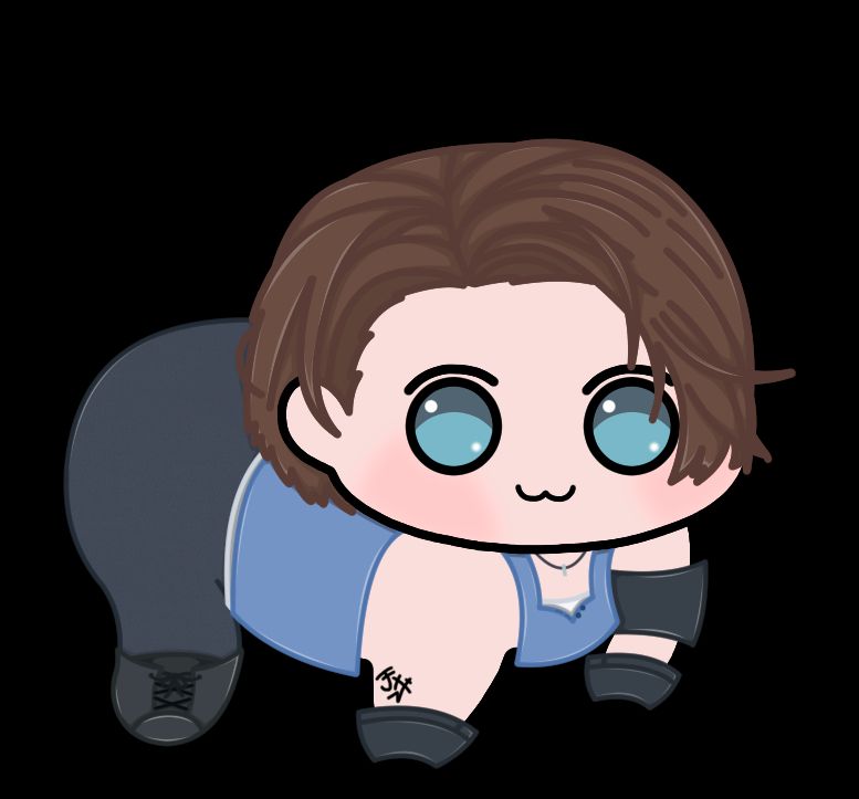 Jill Valentine, in Full Fashion, without her Equipment Set (Design based on remake series).

Doro (Dororong) is a meme from Goddess of Victory: NIKKE, based on the character Dorothy.