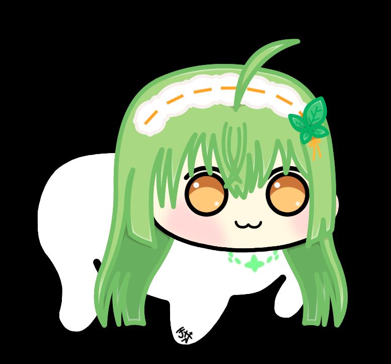 Mint, in Doro fashion.

Doro (Dororong) is a meme from Goddess of Victory: NIKKE, based on the character Dorothy.