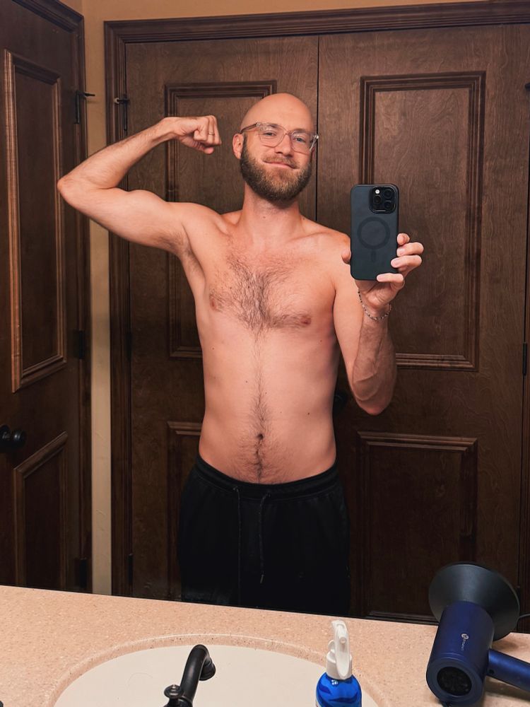 me in mirror with my whole torso exposed