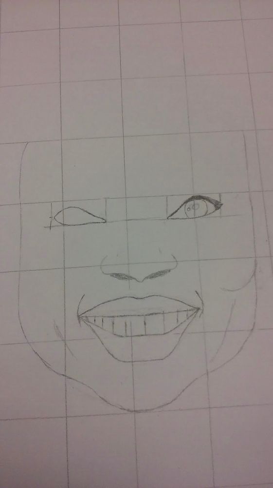 Sketch outline for portrait 