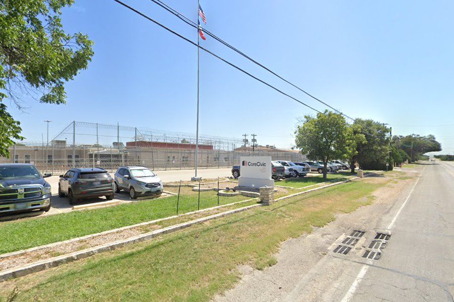 A photo of the exterior of Eden Detention Center. From google maps.