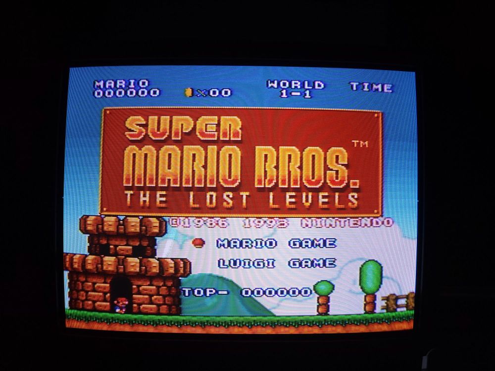 Super Mario All-Stars: Super Mario Bros. The Lost Levels (1993) played on SNES - Title Screen
