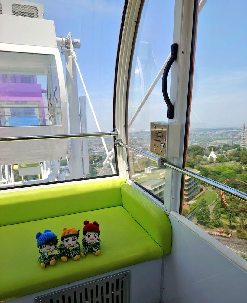 よみうりランドの大観覧車に乗っているぱぺちゃFRAME