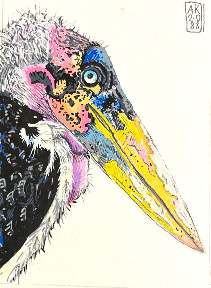 Marabu Portrait mit Lackmarkern