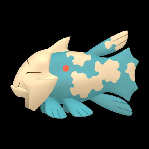 A render of a shiny Relicanth from Pokemon HOME.