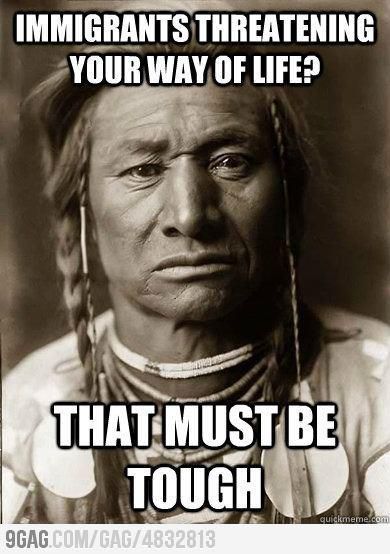 Photo of a Native American with the wording: 