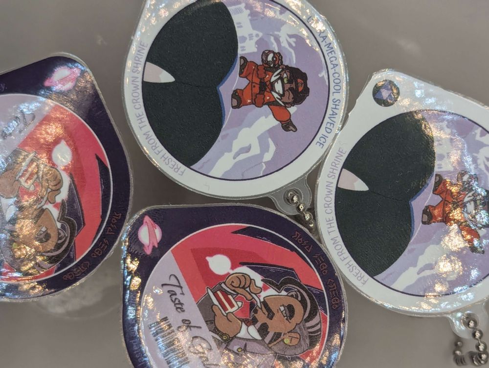 Various pudding cup lids with Rose and Peony.