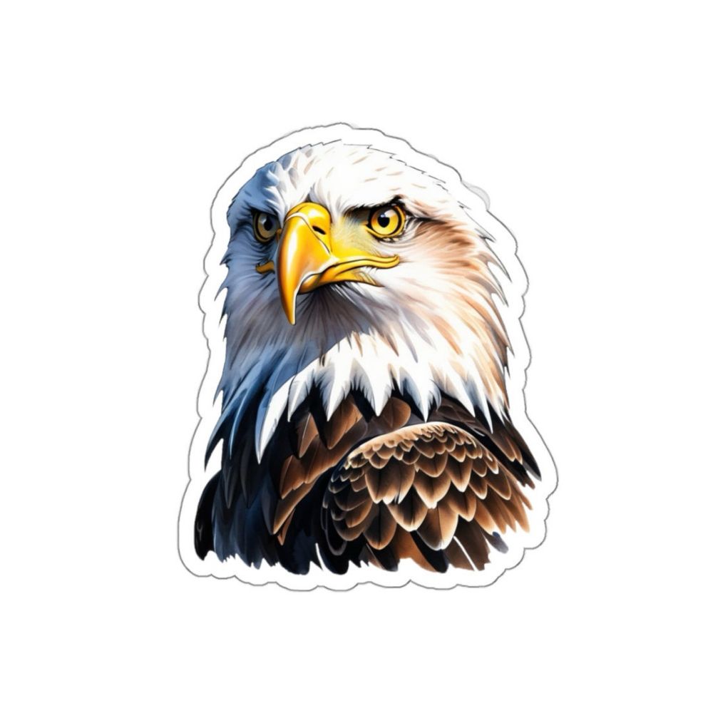 Watercolor Bald Eagle Vinyl Sticker Die-cut, Water-resistant, Indoor/outdoor Use, Matte Finish - Etsy