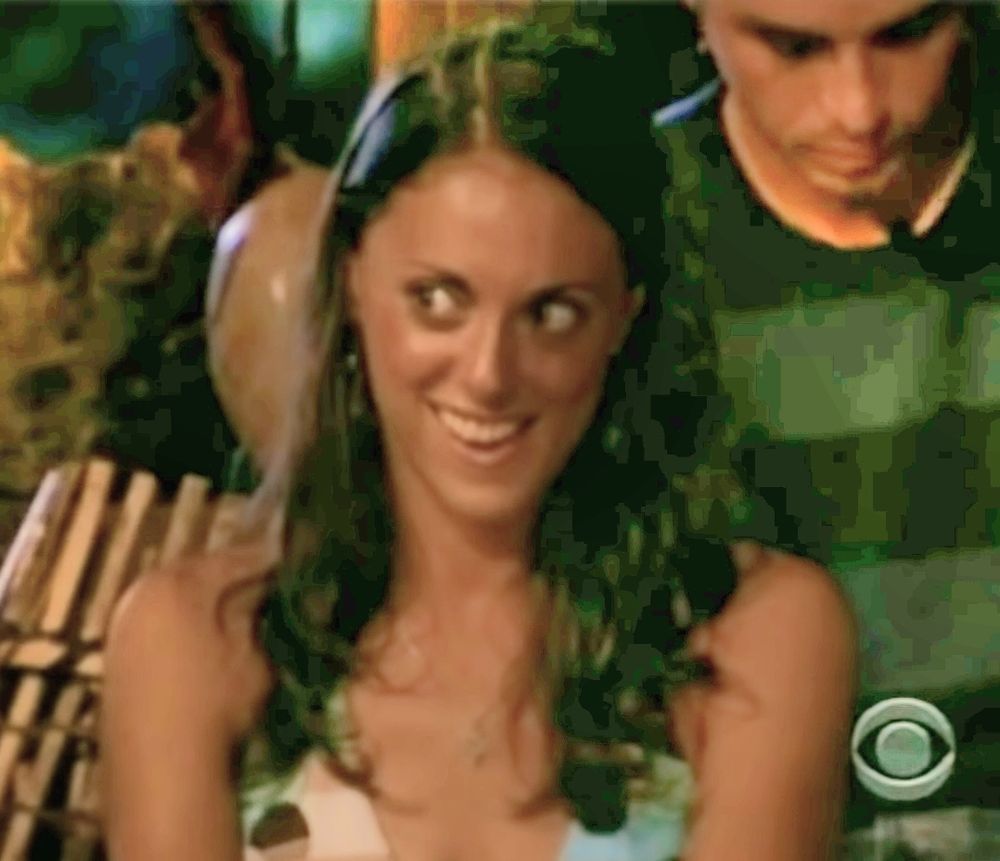 Survivor Micronesia reaction queen Eliza Orlins giving side eye to Natalie Bolton as she asks Parvati Shallow that infamous jury question. 