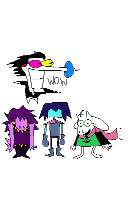 drawing of 'those ones' from delts a run made from memory