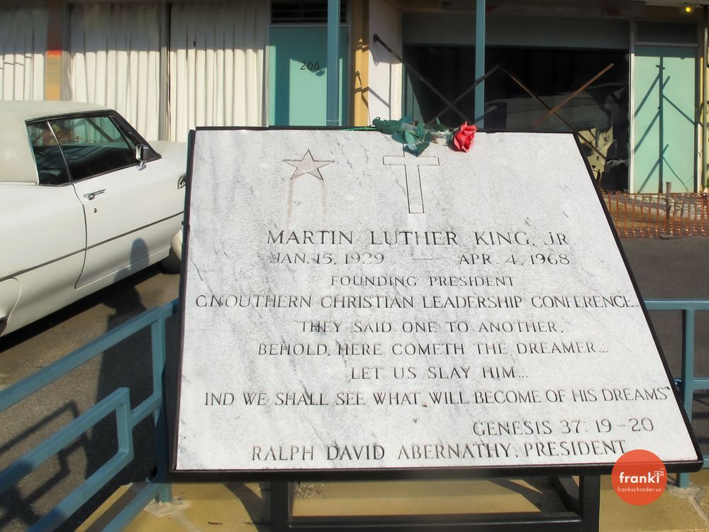 National Civil Rights Museum, Memphis 
Located at the former Lorraine Motel, where civil rights leader Dr. Martin Luther King Jr. was assassinated on April 4, 1968
