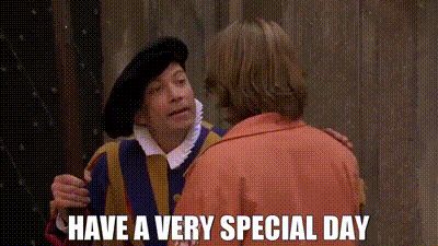 Scene from Eurotrip where a member of the Swiss Guard mistakes one of the characters as mentally disabled and wishes him a very special day for a very special little man.