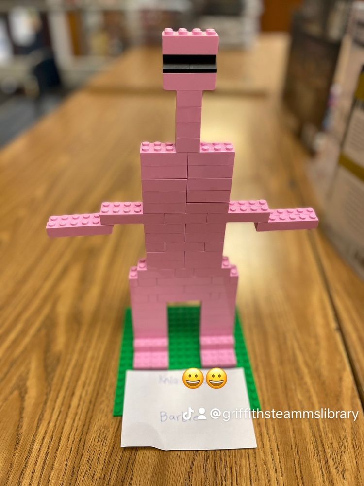 A student built Lego creation: Barbie