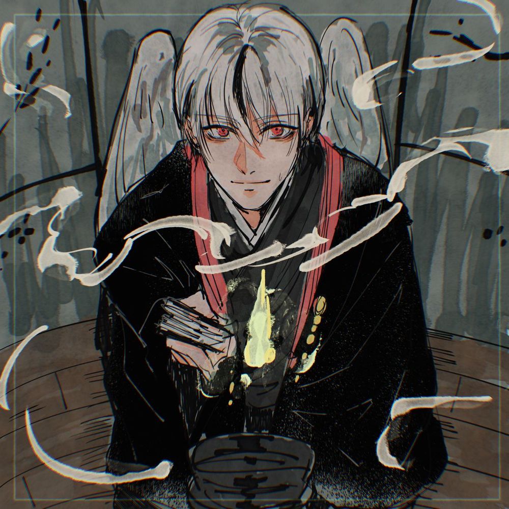my original character, takeuchi rikka, doing a rakugo storytelling which parody to kenshi yonezu's shinigami mv.