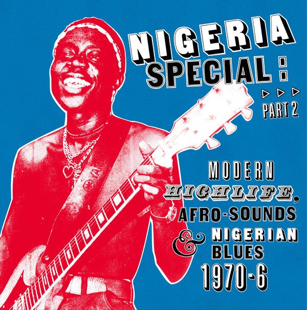 blue and red cover with a man playing a guitar and smiling. it says 