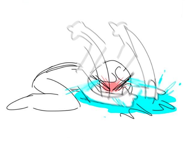 Banging the floor sobbing