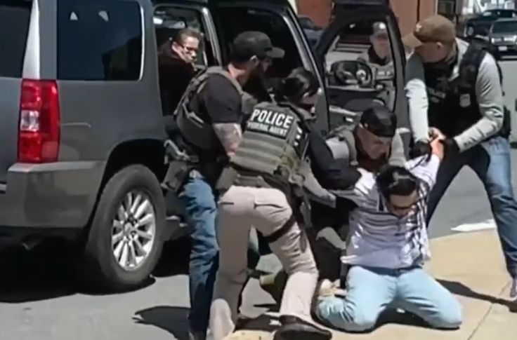 Ice agents drag and beat father