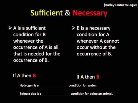 Concept of sufficient and necessary argumentation 