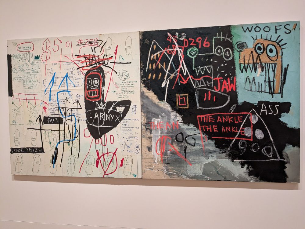 A diptych painting by Jean-Michel Basquiat.