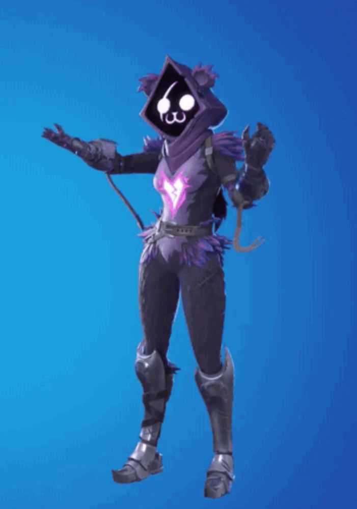 a person in purple armor with a cat head