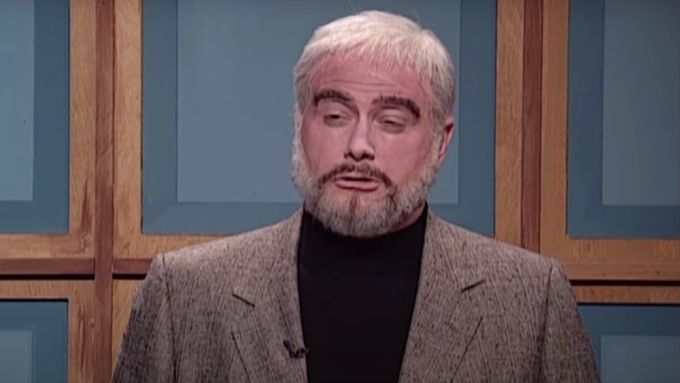 Darrell Hammond dressed as Sean Connery on an SNL Celebrity Jeopardy skit. 