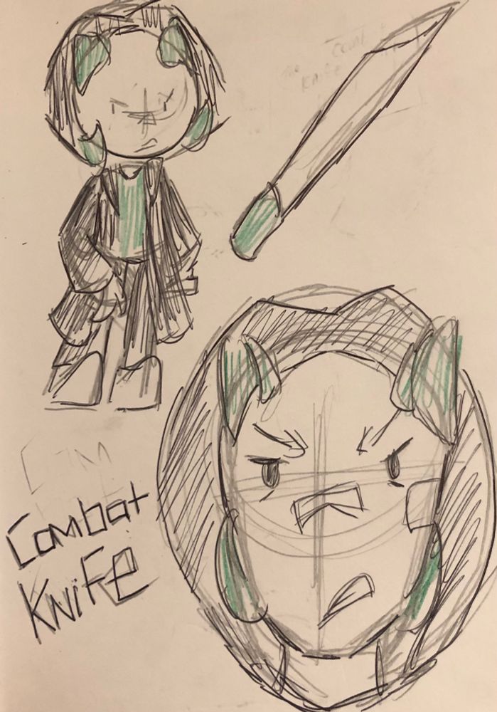 Combat Knife from phighting looking angry