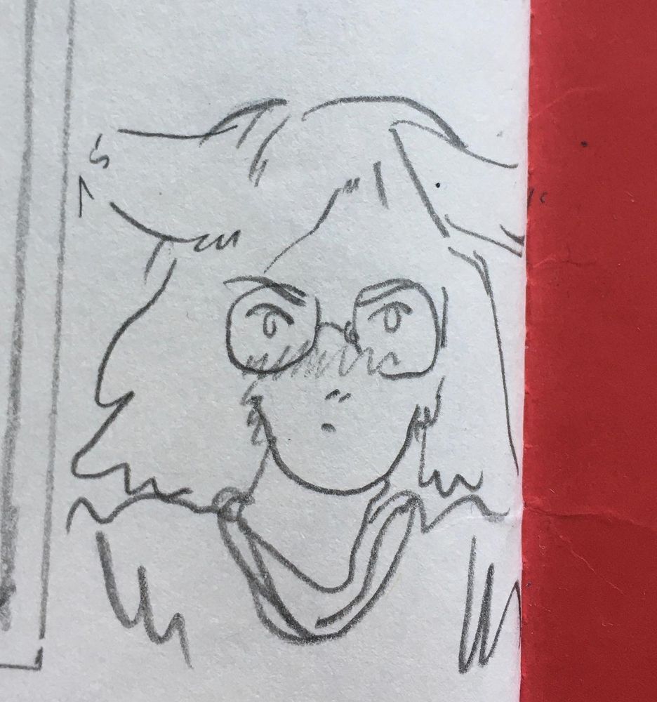 character with big fox ears looking at viewer