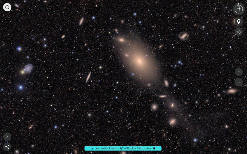 A portion of the first images produced by the new Rubin telescope in Chile 🇨🇱 