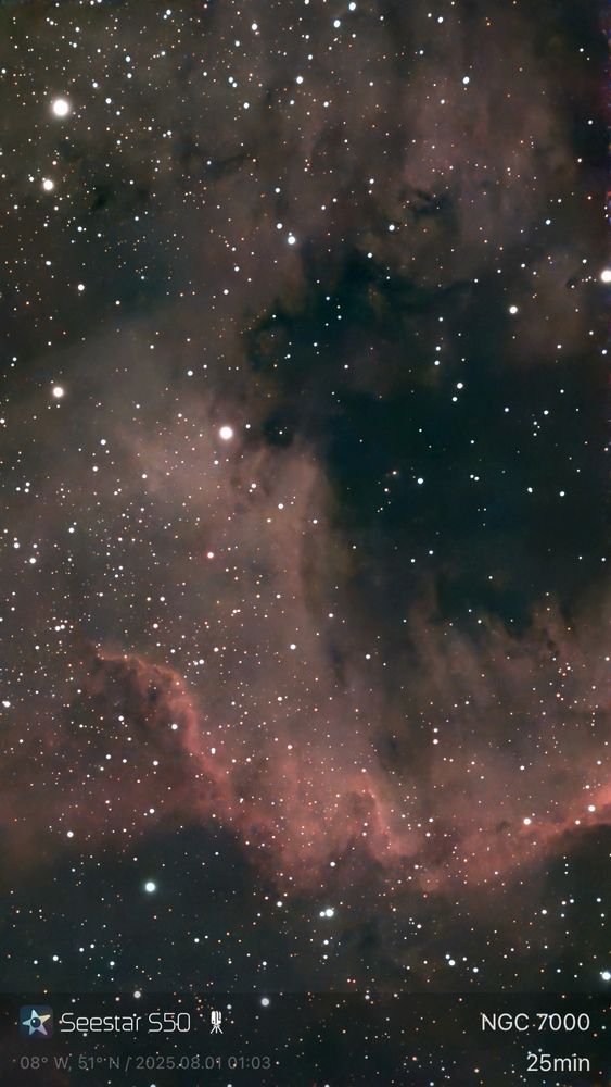 Image of the North American Nebula NGC7000 also known as Caldwell 20 (C20) 