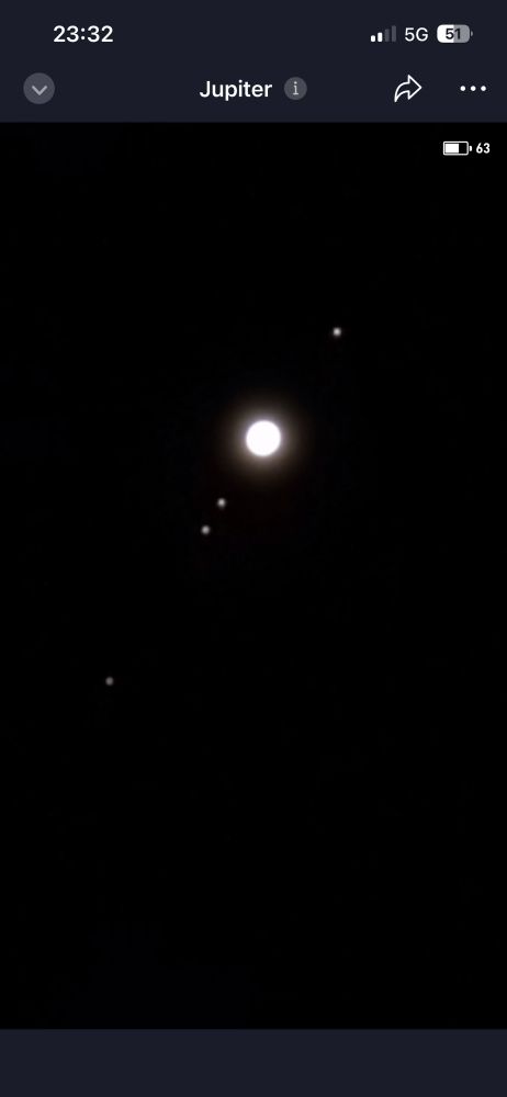 Jupiter and its four Galilean moons: Io, Europa, Ganymede, and Callisto.