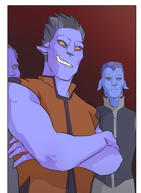 Blue Alien furries that just look like cute dog people, not intimidating 