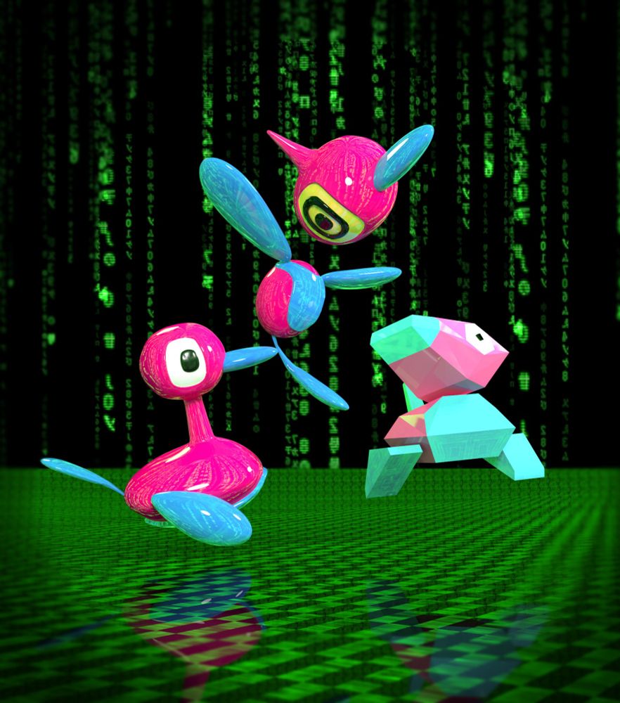 The porygon family with porygon, porygon2 and porygonz. 